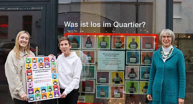 Caritas-Plakataktion Menschenrechte 2023